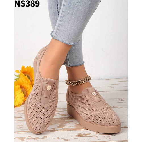 Półbuty damskie  7ANS389.KHAKI  (36/41,12par)