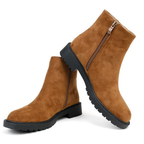 Botki damskie RM09-21.BROWN Ocieplane (36/41,8par)