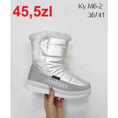 Botki damskie ocieplane 7AM6-2.SILVER (36/41,12par)