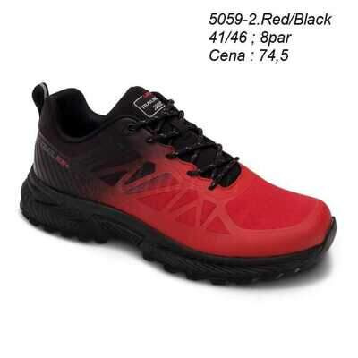 Buty sportowe męskie  9A5059-2.RED/BLACK (41/46,8par)