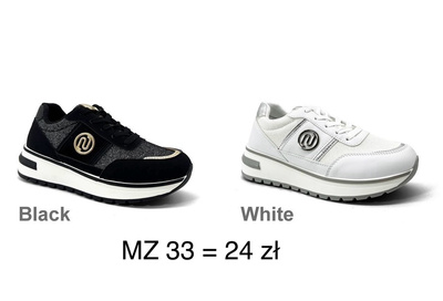 Buty sportowe damskie MZ33.BLACK  (36/41,12par)