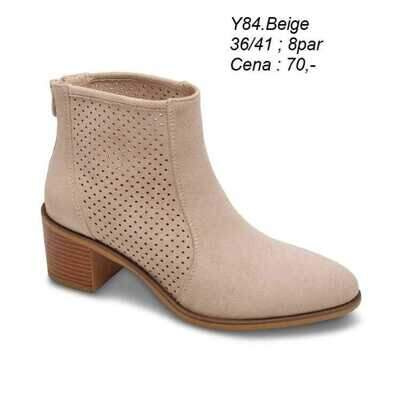 Botki damskie 7AY84.BEIGE (36/41,8par)
