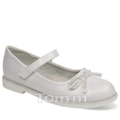 Balerinki dziewczęce 3AT10350-A.WHITE (23/32,10par)