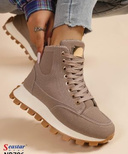 Botki damskie ocieplane 7ANB786.KHAKI (36/41,12par)