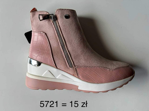 Botki damskie 7A5721.PINK  Nieocieplane (36/41,12par)