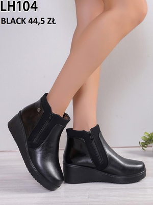 Botki damskie ocieplane LH104.BLACK (36/41,12par)