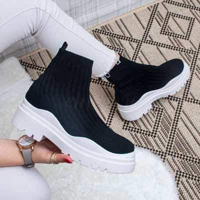 Botki damskie 7AAD597.BLACK/WHITE (36/41,12par)