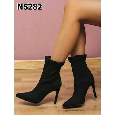 Botki damskie 7ANS282.BLACK Ocieplane (36/41,12par)