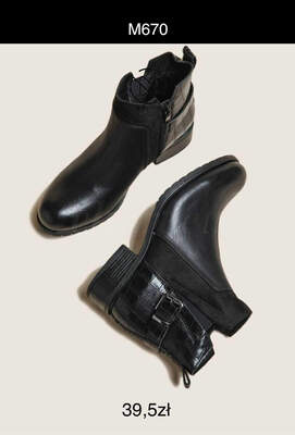 Botki damskie  7AM670.BLACK  (36/41,12par)