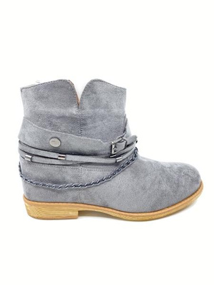 Botki damskie RM05-5.GREY Ocieplane (36/41,8par)