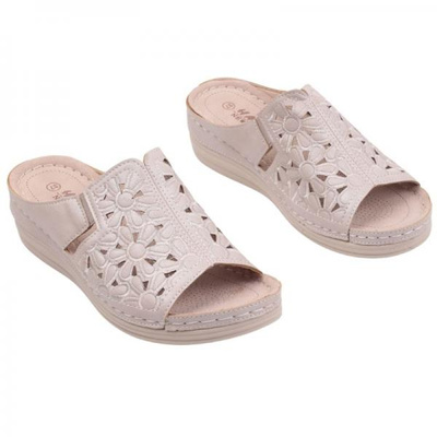 Klapki damskie DE203-8.BEIGE (36/41,12par)