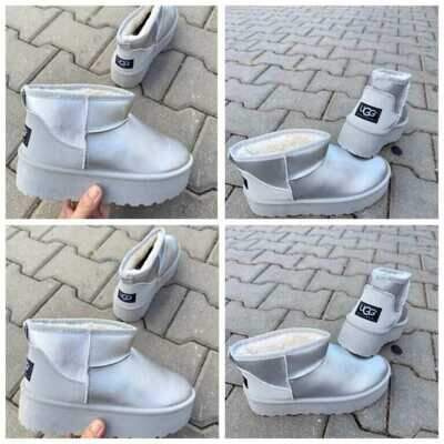 Botki damskie UG33-15.SILVER (36/41,12par)