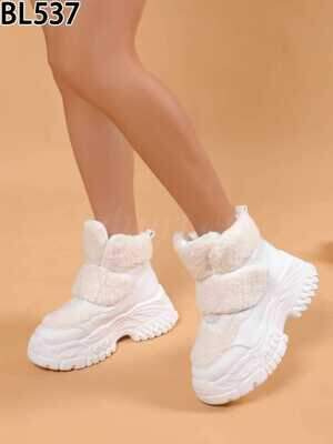 Botki damskie ocieplane 7ABL537.WHITE (36/41,12par)