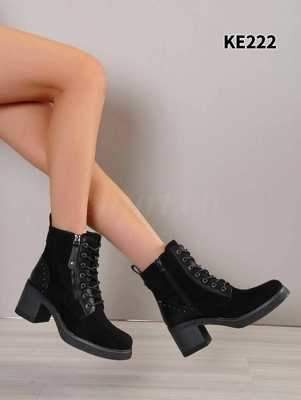 Botki damskie ocieplane 7AKE322.BLACK (36/41,12par)