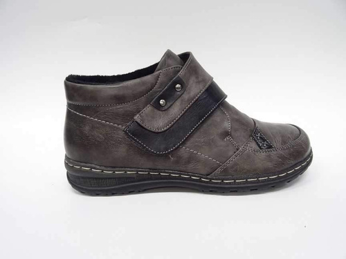 Botki damskie ocieplane  7A9652A-5.GREY    (37/42,12par)