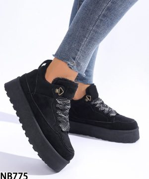 Botki damskie ocieplane 7ANB775.BLACK (36/41,12par)