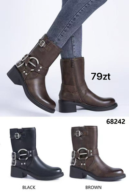 Botki damskie ocieplane 68242.KOLORDOWYBORU (36/41,12par)