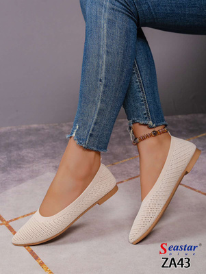 Balerinki damskie ZA43.BEIGE (36/41,12par)