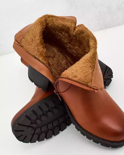 Botki damskie ocieplane A2069.CAMEL (36/41,12par)