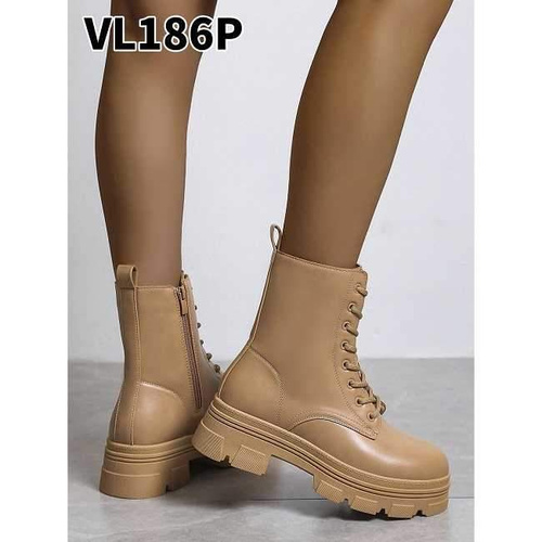 Botki damskie 7AVL186.KHAKI (36/41,12par)