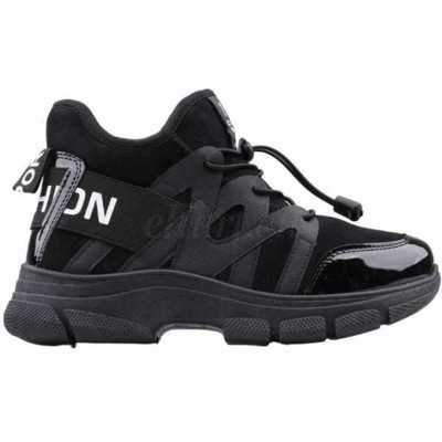 Trzewiki damskie RM41-1.BLACK/BLACK (36/41,12par)