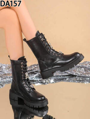 Botki damskie ocieplane DA157.BLACK (36/41,12par)