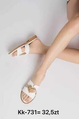 Klapki damskie 7AKK-731.WHITE (36/41,12par)