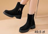 Botki damskie BM216.BLACK Ocieplane (36/41,12par)