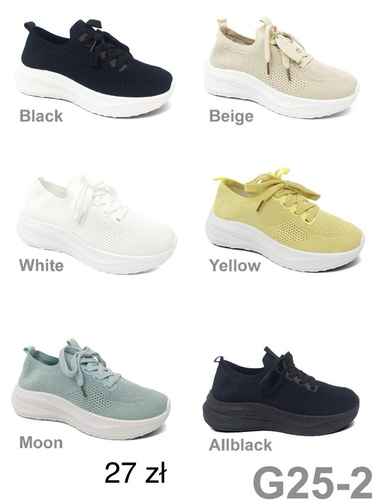Buty sportowe damskie G25-2.WHITE (36/41,12par)