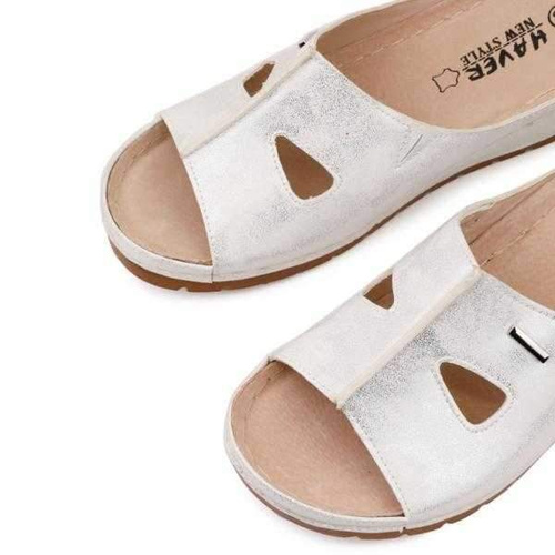Klapki damskie DE923-7.SILVER (36/41,12par)