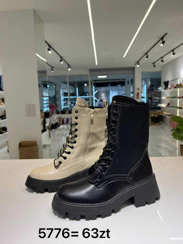 Botki damskie   7A5776.BLACK, BEIGE  (36/41,12par)