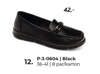 Półbuty damskie 3-0604.BLACK (36/41,8par)