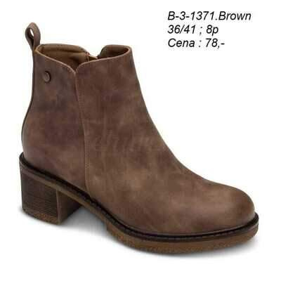 Botki damskie 7AB-3-1372.BROWN (36/41,8par)