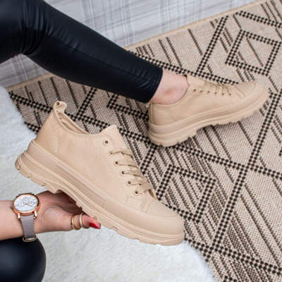 Trampki damskie 7ALT107-10.ALLKHAKI (36/41,12par)