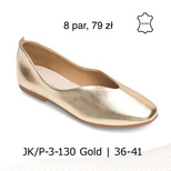 Balerinki damskie 7AP-3-130.GOLD (36/41,8par)