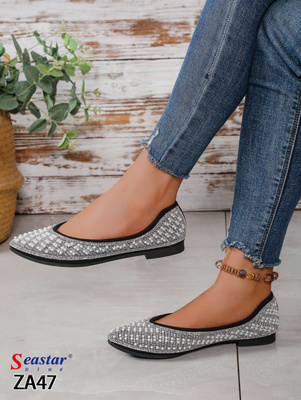 Balerinki damskie ZA47.BLACK (36/41,12par)