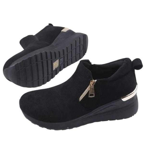 Botki damskie B897-1.BLACK/GOLD (36/41,12par)