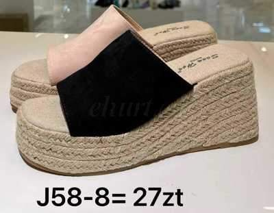 Klapki damskie 7AJ58-8.PINK, BLACK (36/41,12par)