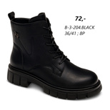 Botki damskie B-3-204.BLACK (36/41,8par)