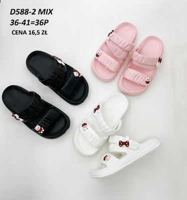 Klapki damskie D588-2.MIX (36/41,36par)