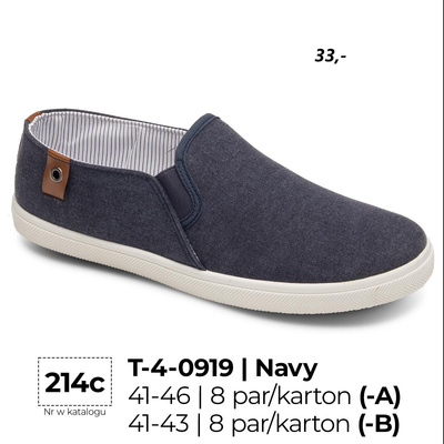 Trampki męskie 4-0919.NAVY (41/46,8par)