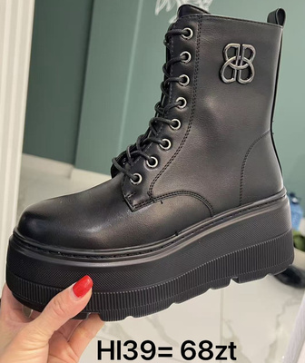 Botki damskie HI39.BLACK Ocieplane (36/41,12par)