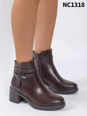 Botki damskie 7ANC1318.BROWN (36/41,12par)