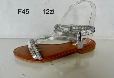 Sandały damskie F-45.SILVER (36/41,12par)