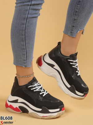 Buty sportowe damskie BL608.BLACK (36/41,12par)