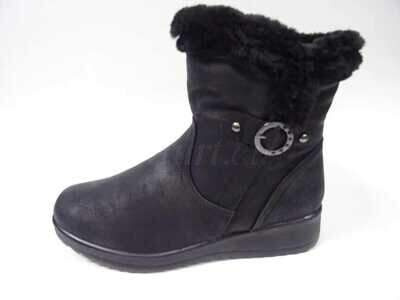 Botki damskie 7ACK2203.BLACK Ocieplane (37/42,12par)