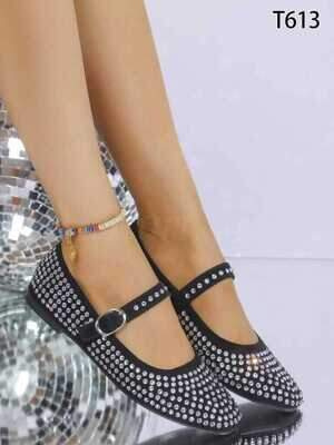 Balerinki damskie 7AT613.BLACK (36/41,12par)