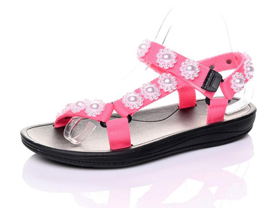 Sandały damskie DZ302-46.FUSHIA (36/41,12par)