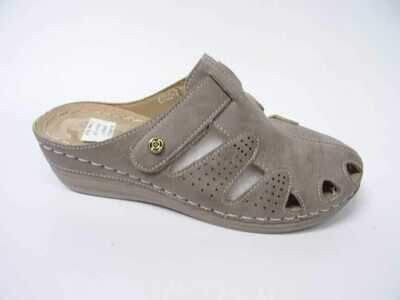 Klapki damskie 7A6765-7.KHAKI (36/41,12par)