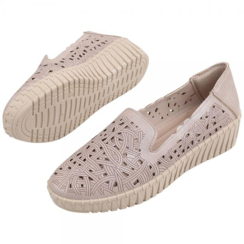 Balerinki damskie F42-2.BEIGE (36/41,12par)